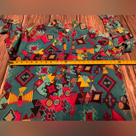 Brush popper Vintage Aztec Southwestern Tribal Western Men’s Women’s Button Up - Picture 9 of 13